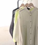 コットンラミースラブローン　2wayワンピース